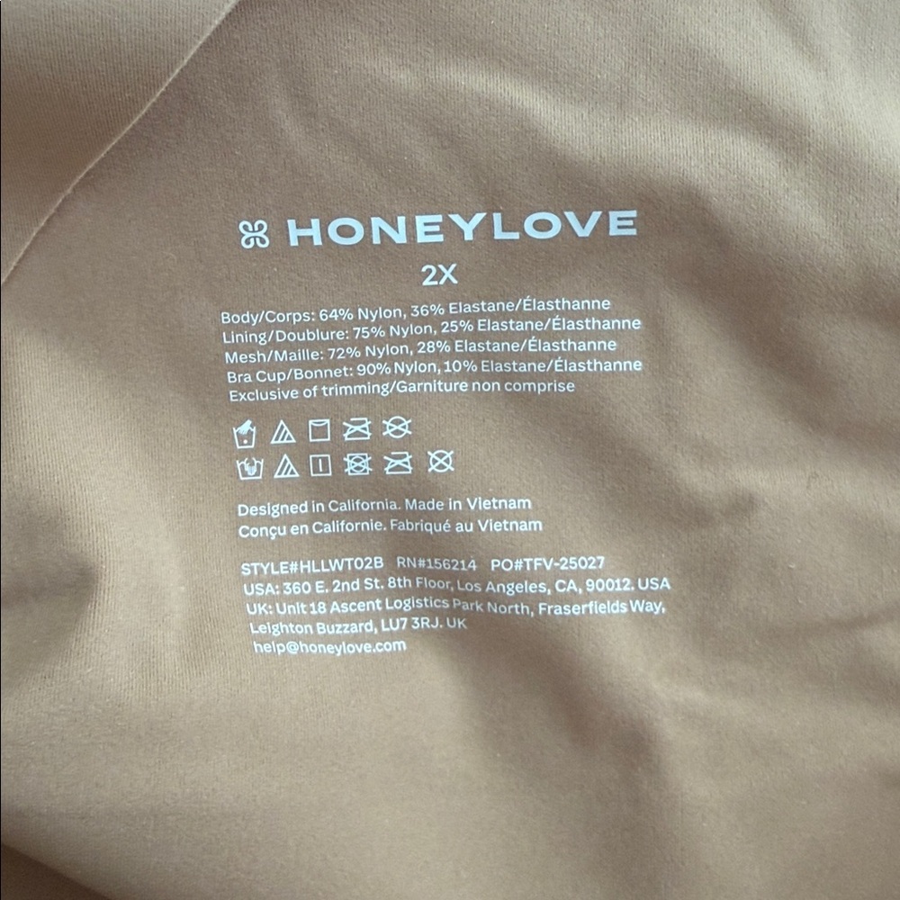 Honeylove Liftwear Tank 2X in Sand NWOT Woman’s Slimming Shapewear - Picture 5 of 5